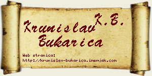 Krunislav Bukarica vizit kartica